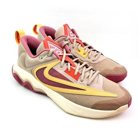 Nike Giannis Immortality 3 Mens Size 12 Fossil Stone Gold Berry Basketball Shoes - Picture 1 of 10